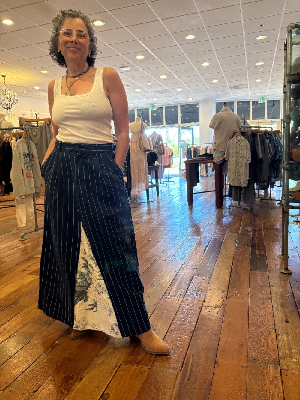 Gap striped high rise one of kind skirt.